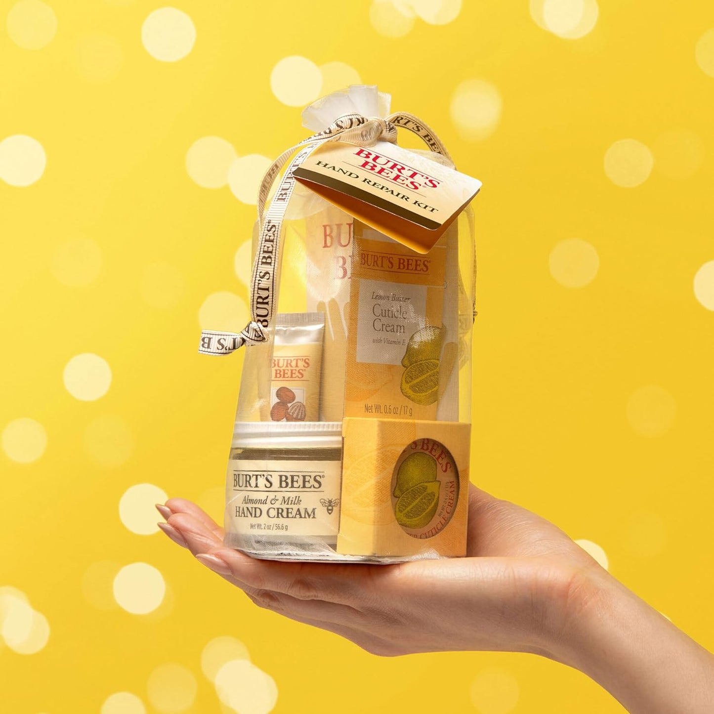 Gifts Ideas - Hand Repair Set, 3 Hand Creams plus Gloves - Almond Milk, Lemon Butter Cuticle Cream, Shea Butter Repair