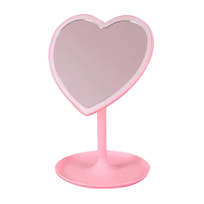 Heart Shape LED Makeup Mirror